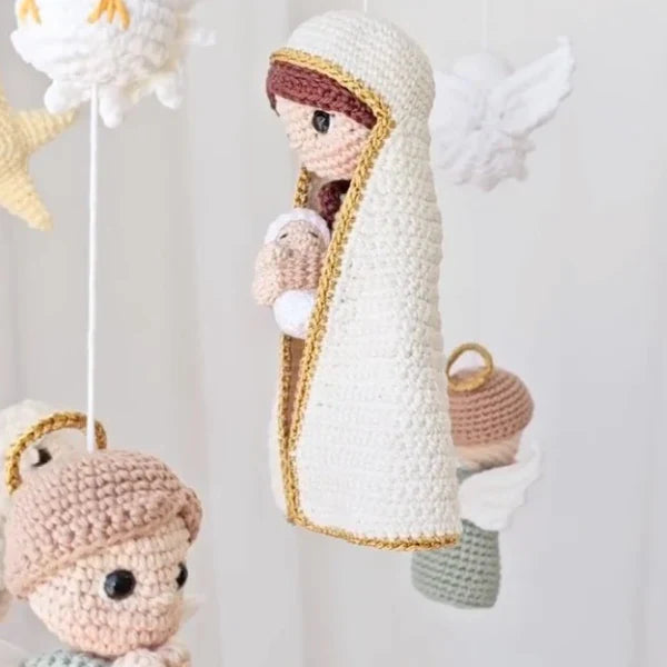 Móbile de Fé | Nossa Senhora e o Menino Jesus - 16 PEÇAS