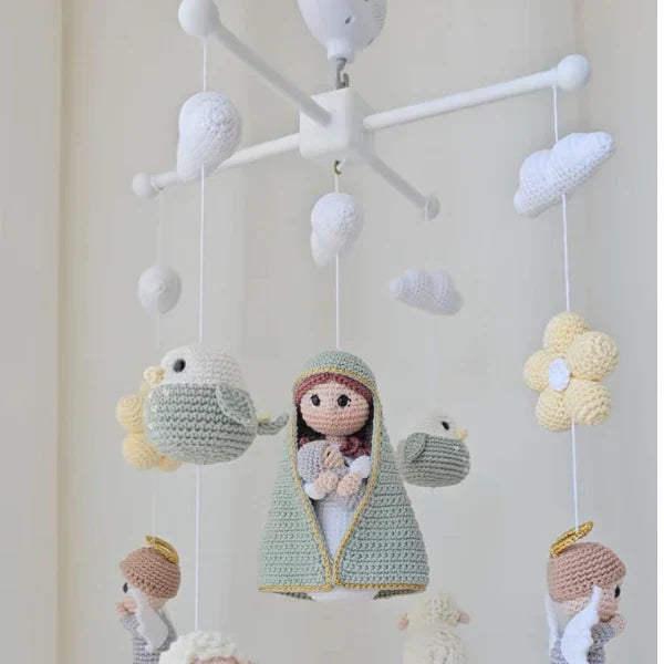 Móbile de Fé | Nossa Senhora e o Menino Jesus - 16 PEÇAS