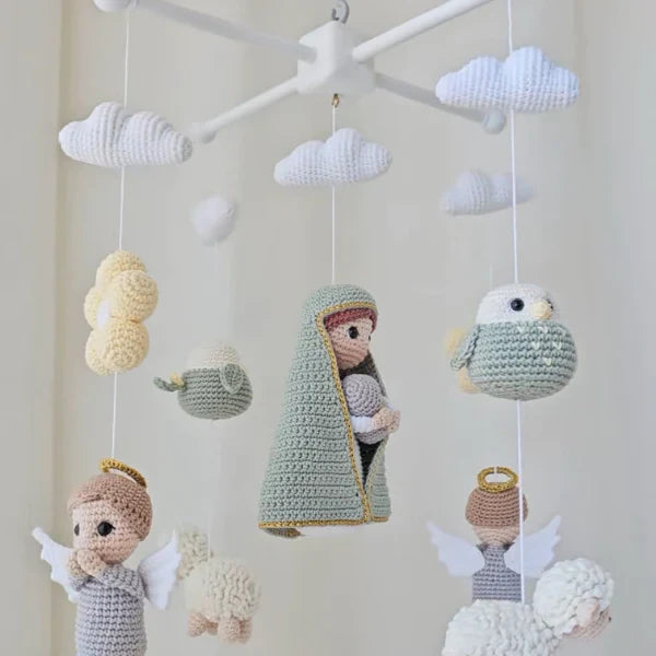 Móbile de Fé | Nossa Senhora e o Menino Jesus - 16 PEÇAS